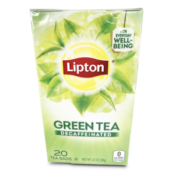 LIPTON GREEN TEA DECAFFEINATED 20'S