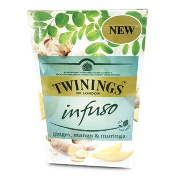 TWININGS INFUSO GINGER, MANGO & MORINGA 20'S