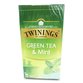 TWININGS GREEN TEA & MINT 25'S