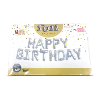 SILVER HAPPY BIRTHDAY SIGN EHD-0062