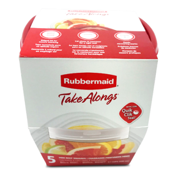 RUBBERMAID TAKE ALONGS 5PCS 2.1CUPS 
