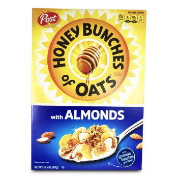 POST HONEY BUNCH OATS W/ALMONDS 14.5OZ