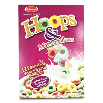 UNIVERSAL HOOPS & MARSHMALLOWS 280G
