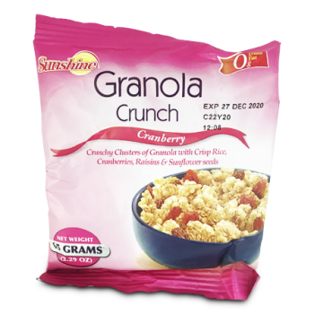 SUNSHINE CEREALS GRANOLA CRUNCH CRANBERRY 65G