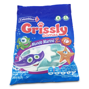 COLOMBINA GRISSLY  MUNDO MARINO 90G