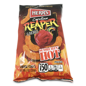 HERR'S CAROLINA REAPER CHEESE CURLS 28G