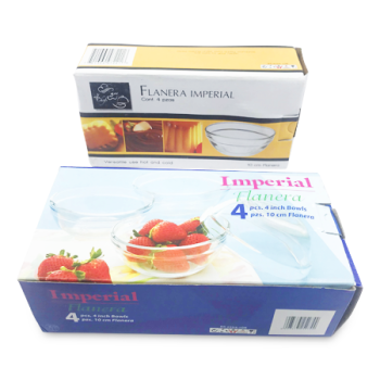 IMPERIAL GLASS BOWL 10CM 4PCS 