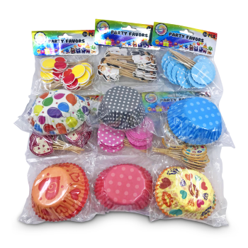 ESSENTIALS CUPCAKE CUP & PICKS 24PCS 
