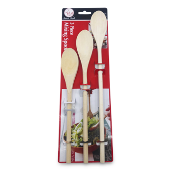 SMART COOK MIXING WOODEN SPOON SET 3PCS 