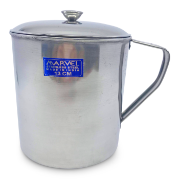 STAINLESS STEEL MUG WITH COVER