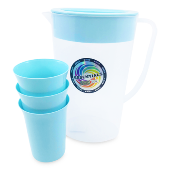 ESSENTIALS PLASTC JUG & CUP SET