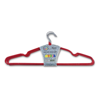 ESSENTIALS RED WIRE CLOTHES HANGERS 