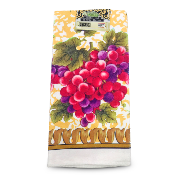 ESSENTIALS KITCHEN TOWEL W/GRAPES PATTERN 