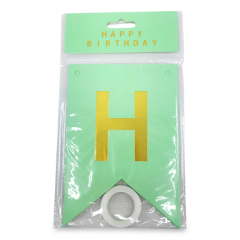 GREEN HAPPY BIRTHDAY BANNER 