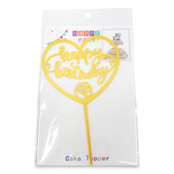 KING STAR HEART SHAPE HAPPY BIRTHDAY PICK 