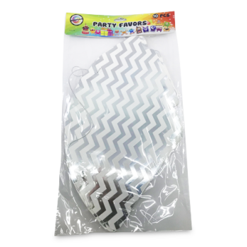 ESSENTIALS PARTY HATS SILVER 10PCS