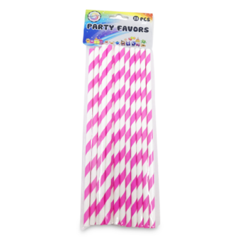 ESSENTIALS PINK PARTY FAVORS STRAWS 25PCS 