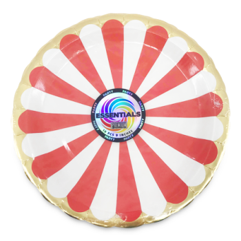 ESSENTIALS RED PAPER PLATES 9" 10PCS 
