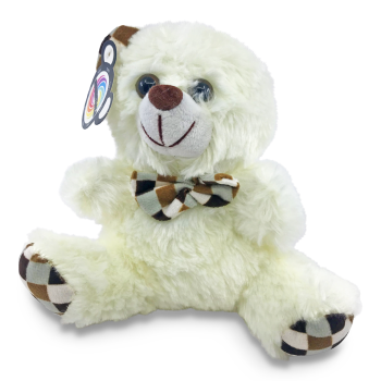 ESSENTIALS WHITE PLUSH TEDDY W/BOW