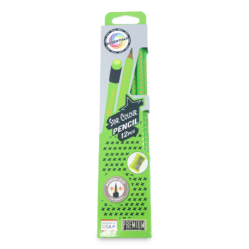 ESSENTIALS GREEN STAR PENCIL 12PCS 