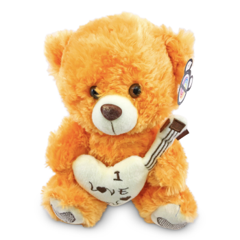 ESSENTIALS BROWN PLUSH TEDDY/GUITAR