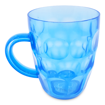 PLASTIC BLUE BEER MUG 