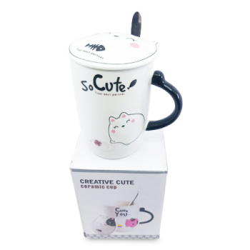 CERAMIC CUP W/SPOON