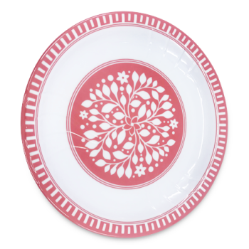 MS IMPORTS MELAMINE RED PLATE 11"