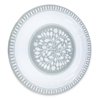 MS IMPORTS GREY MELAMINE PLATE 11"