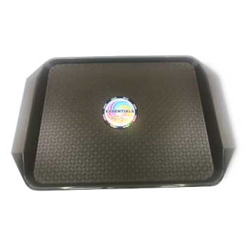 ESSENTIALS BROWN PLASTIC SERVING TRAY 