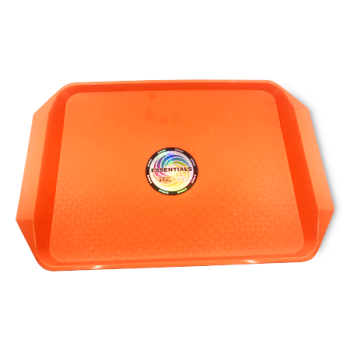 ESSENTIALS ORANGE PLASTIC TRAY 