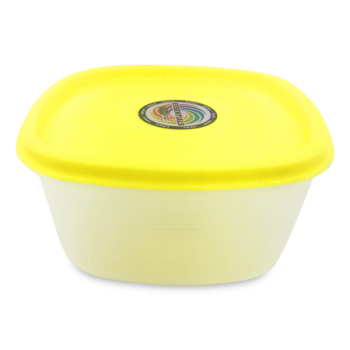 ESSENTIALS YELLOW PLASTIC SQUARE BOWL 8"
