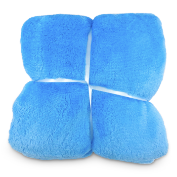 ESSENTIALS BLUE PLUSH BABY BLANKET 