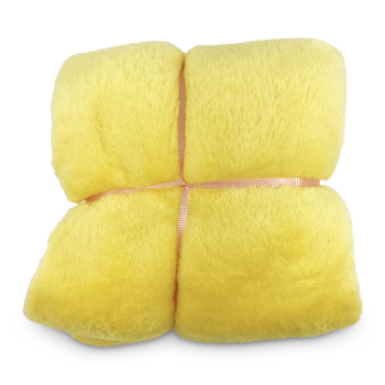 ESSENTIALS YELLOW PLUSH  BABY BLANKET 