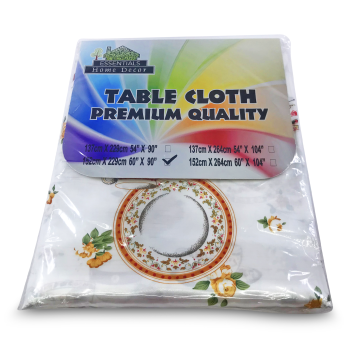 MS IMPORTS TABLECLOTH W/TEA CUP PATTERN 60"X90"