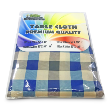 ESSENTIALS PLAID TABLECLOTH 60"X90"