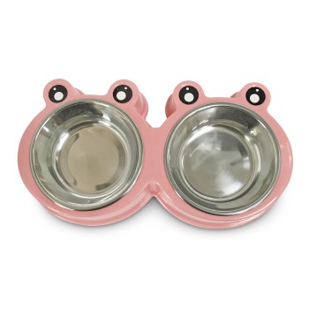 MS IMPORTS PET BOWL DOUBLE PINK 